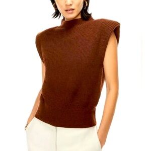 Babaton 💯 Merino Wool Shoulder Pad Top Size M